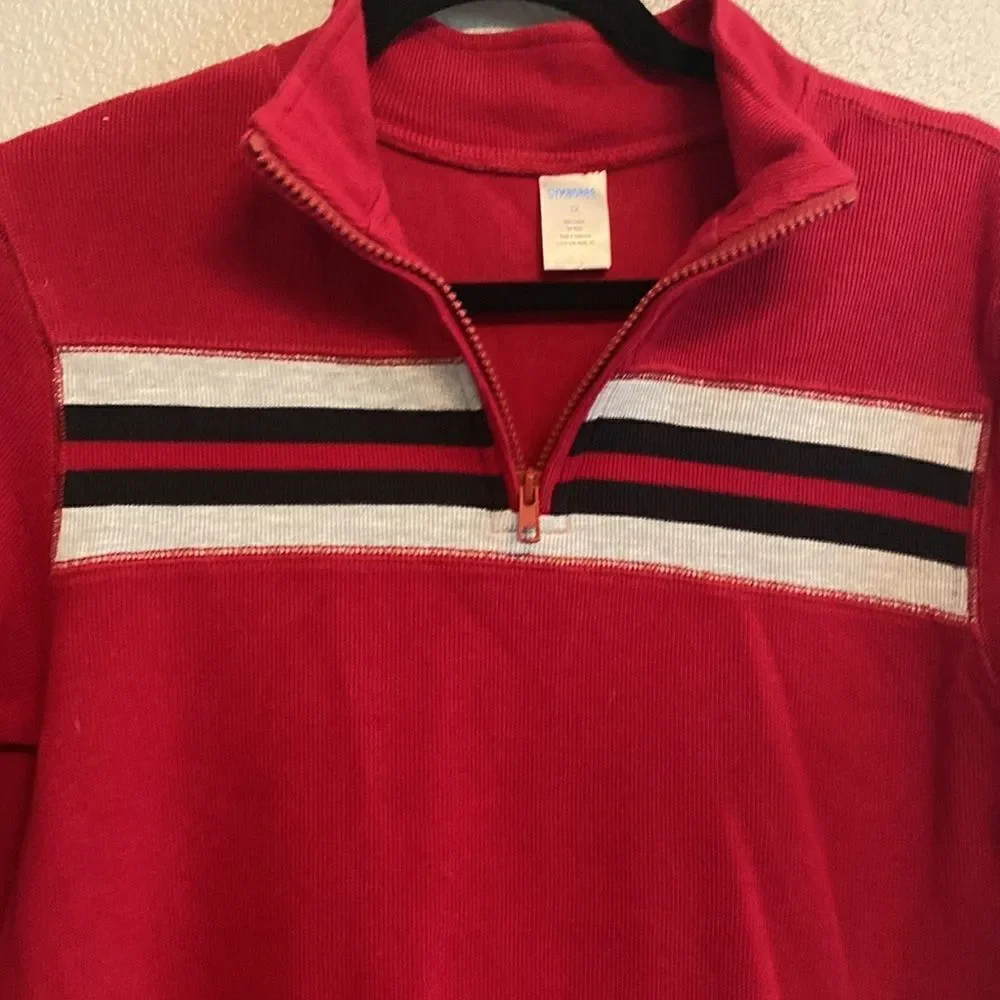 Gymboree- Red 1/4 zip sweater- size 12